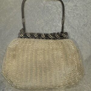 Lara Studio Inc Beaded Evening Bag w/ Chain Strap • Vintage Glam